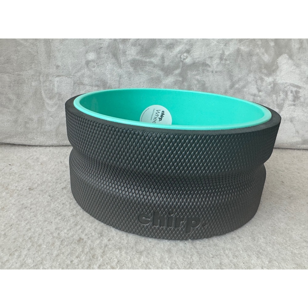 Chirp Wheel+ 10 Inch Back Roller Deep Tissue Massage Teal Black Spinal Groove